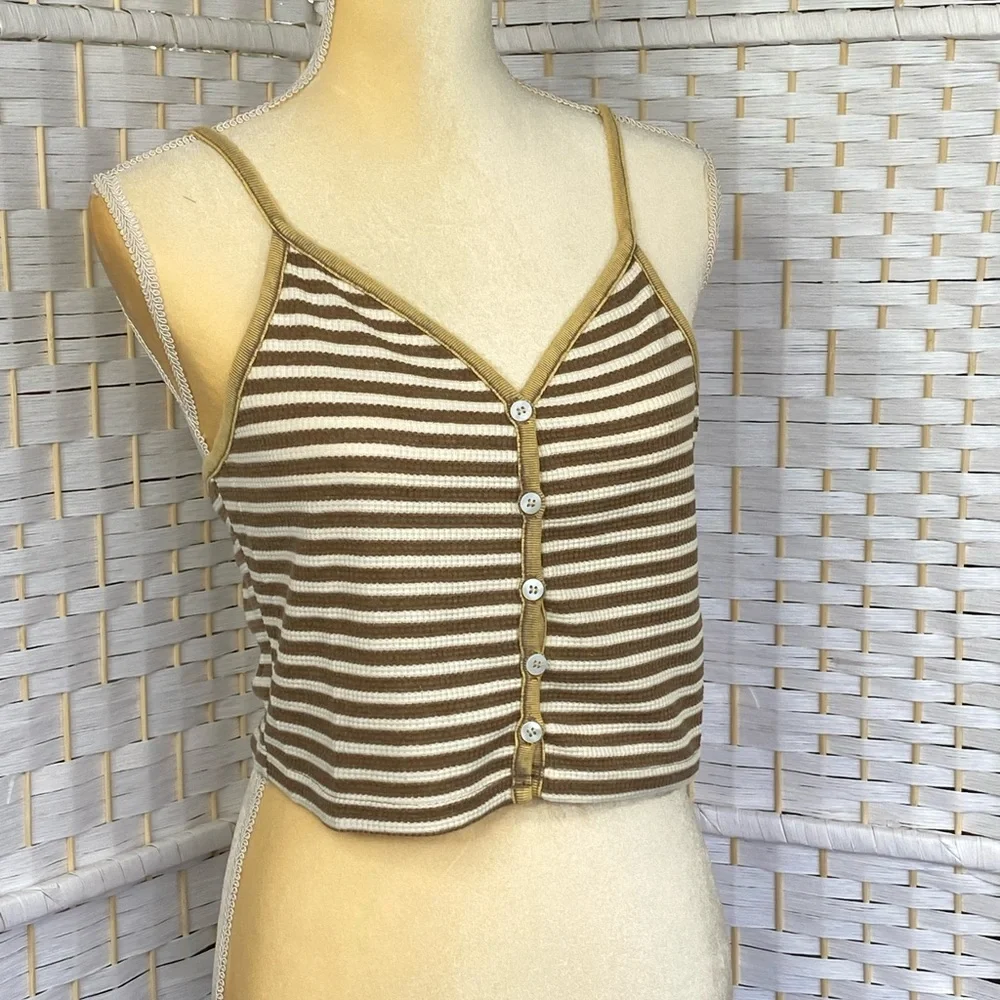 NWT Hem & Thread Thermal Stripe Tank - Picture 5 of 12